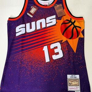 Mitchell & Ness Purple and Orange Hardwood Classics Jersey